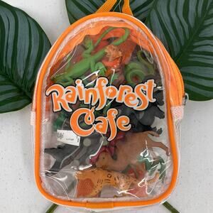 Rainforest Cafe Mini Backpack Belt Bag Small Variety Jungle Animals Figures Toys
